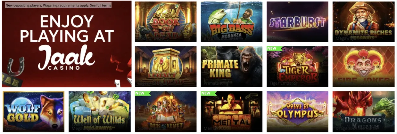 Jaak Casino games collection